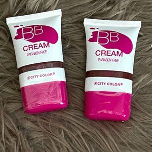 2 City Color Cosmetics BB Cream Deep Dark Tone Paraben Free 0.78 oz Makeup New